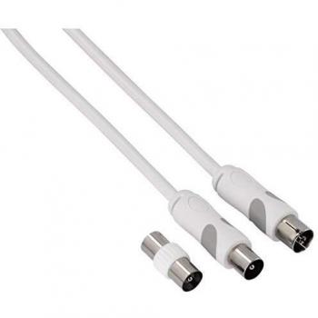 Câble Mâle-Femelle Antenne Thomson 2,5 m 80 dB avec Accessoire Blanc