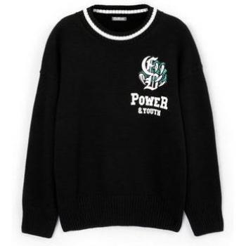 Gulliver Schwarz Runde Hals Pullover für Herren – Größe 164, 50% Viskose, 45% Baumwolle, 5% Wolle