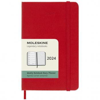 Set Moleskine 12 Mesi Notebook Rosso Scuro Hard Case