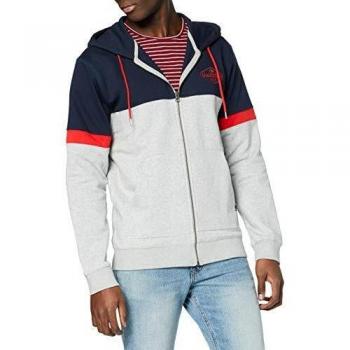 Sweat à Capuche Zippé Quiksilver Kumano Homme Gris Clair S
