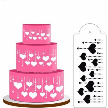 Cake Decorating Heart Stencil