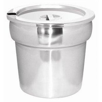 7 Liter Vogue Stainless Steel Saucepan with Bain-Marie Pot & Lid, 215x240x240mm