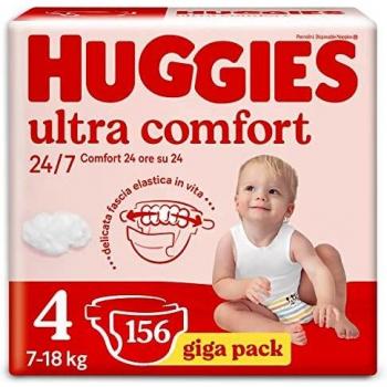 Huggies Ultra Comfort Pannolini 4 156 Unisex 7-18 Kg