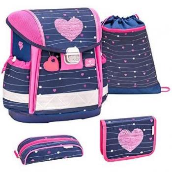 Belmil Schulranzen Set 4-teilig ergonomischer Schulranzen für die 1. bis 3. Klasse