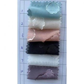 150cm Wide Jacquard Chiffon Fabric with Floral Design in Plum and Peach for Women's Clothing