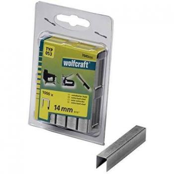 Wolfcraft 1000 grapas de lomo ancho, tipo 053, 14 mm