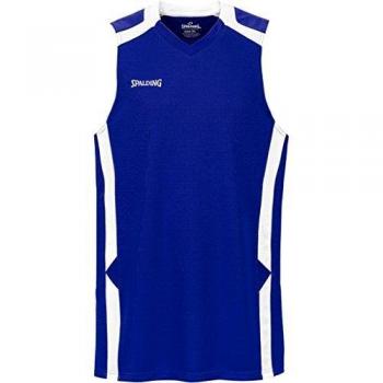 Spalding Offensiv-Basketball-T-Shirt Royal/Weiß L