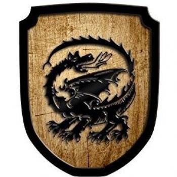 Holzschild Drache Natur