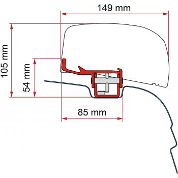 Fiamma F40van Montageadapter für VW T5/T6