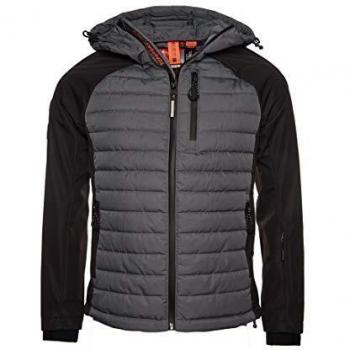 Superdry Herren Kiso Racer Steppjacke Onyx Schwarz gemustert XL/XXL