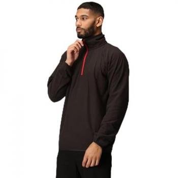 Regatta Professional Men's Lightweight Navigate Half-Zip Fleece Black Classic Red