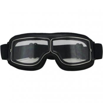 PU Leather Motorcycle Goggles with Adjustable Color Lens for Skiing and Snow