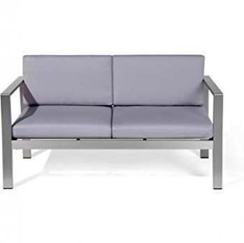 Banco de jardín 2 plazas gris claro