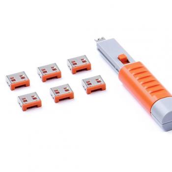 Smartkeeper UL03PKOR USB-A Blocker Set Orange