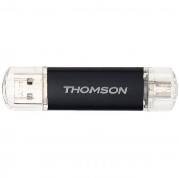 Lecteur USB flash Thomson Dual 32 Go Type‑A 2.0 Noir Gris Neuf