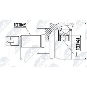 NTY Gelenksatz für Antriebswelle NPZ-SU-032
