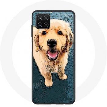 Coque Samsung Galaxy A12 chiot retriever doré