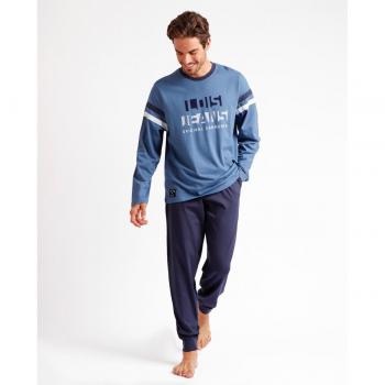 Pijama de punto para hombre Lois azul