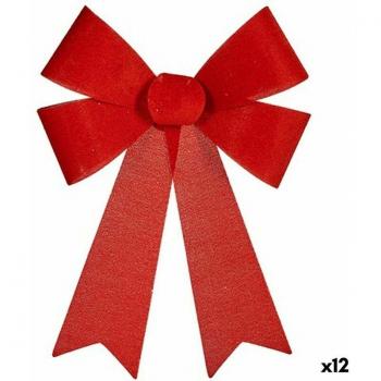 Fiocchi Natalizi KRIST Rosso Pvc 32x41x6 cm – Kit di 12 pezzi