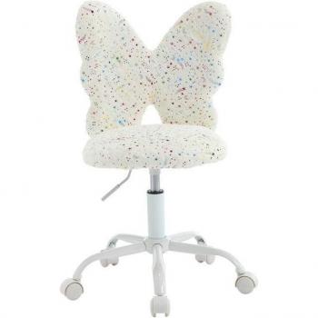 Wahson White Faux Fur Task Chair for Kids