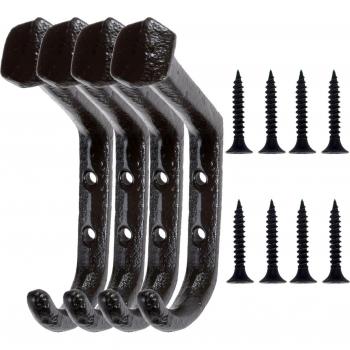 4/6/8/10PCS Cast Iron Hooks for Bedroom and Bathroom