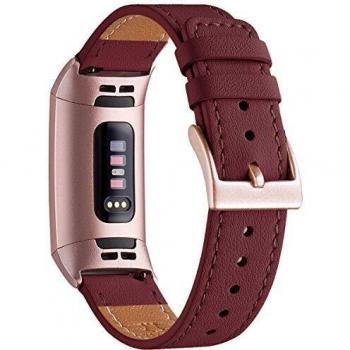 WFEAGL Leather Strap for Fitbit Charge 3/4