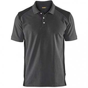 Polo de Travail Blaklader Gris Noir Manches Courtes