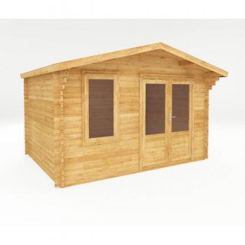 4mx3m Mercia Retreat Log Cabin 28mm to 44mm Logs – 28mm Logs