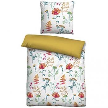 Biberna Wendebettwäsche Eray, Mako-Satin, 2-teilig, 100% Baumwolle mit Reißverschluss