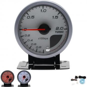 60MM Turbo Boost Gauge 2.0 BAR with Dual Color LED Display