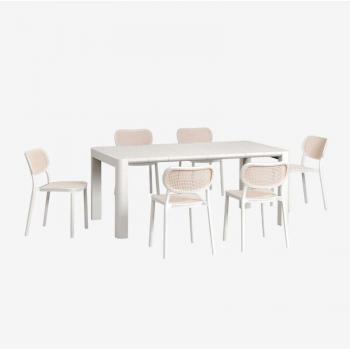 Set Pranzo Arnadine 180x100 cm + Sedie Omara Sklum