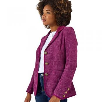 Joe Browns Veste Purple Petite à boutonnage unique