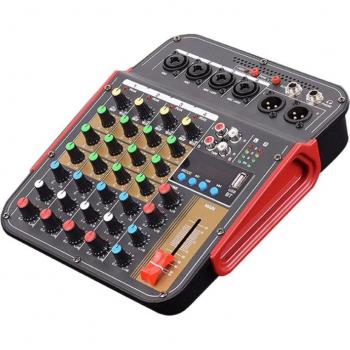 FX‑4U 4‑Channel USB‑Jack portable Sound Mixer Bluetooth, EU Plug