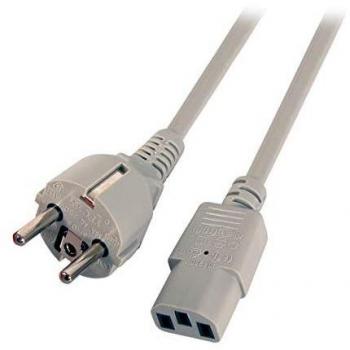 EFB Schutzkontakt-Netzkabel 180° C13, grau, 2 m, 3 x 0.75 mm