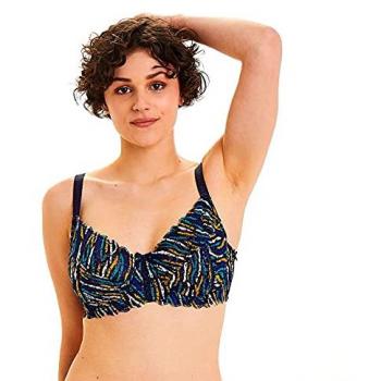 Soutien-gorge emboîtant armatures motif graphique bleu grand maintien Elena 100E