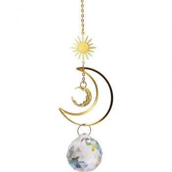 Attrape-rêves avec cloche en métal et boule de lune