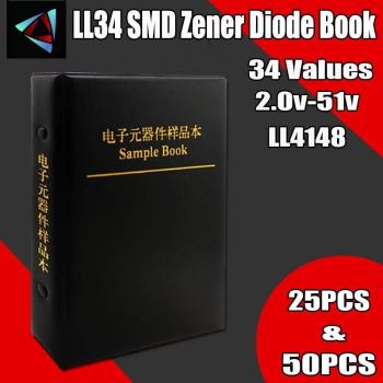 LL34 Zener Diode Sample Book – LL4148 1/2W, 2V to 510V