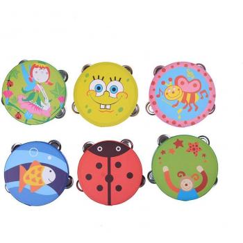 Cartoon Tambourine Handbell Drum