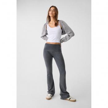 Stradivarius Flared Grey Leggings XL Size