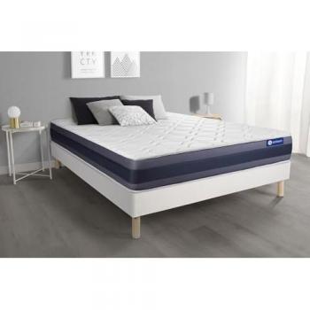 Somier multiláminas Actisom blanco + colchón viscoelástico 150 x 190