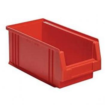 Caisse de rangement transparente PLK rouge L290×P150×H125 mm