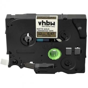 Premium Black on Matt-Gold Label Tape for Brother Printers