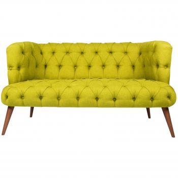 Canapé Chesterfield de couleur pistache 140 cm