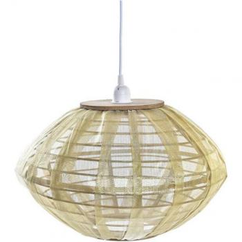 Deckenbeleuchtung Dkd Home Decor aus Bambus, gold-braune Farbgebung, 50 Watt (42x42x26 cm)
