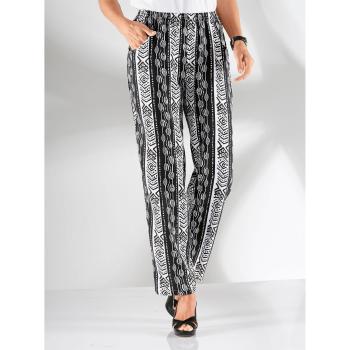 Schlupfhose Classic Basic für Frauen – Gr. 48 – Schwarzes Muster – 52 % Poly, 48 % Viskose