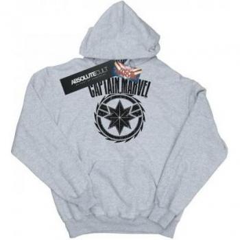 Grey Captain Marvel Women's Emblem Hoodie