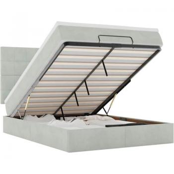 Letto Omoshan con Matratze e LED 140x200 cm Ciano