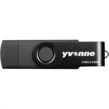 Yvonne Unidad Flash USB2.0 YT602-2 128 GB OTG y puertos dobles