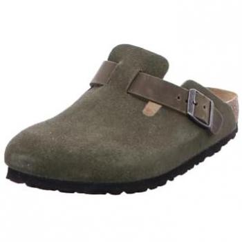 Sandalias de Hombre Birkenstock Boston Leo Cuero Marrón Estrecho 44