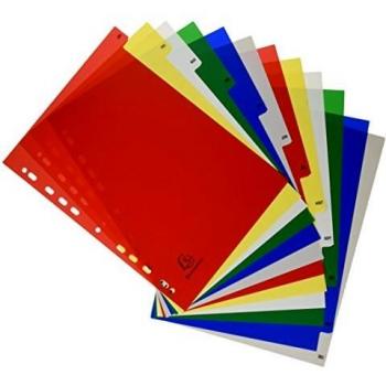 Intercalaires A4 en polypropylène avec touches de couleur